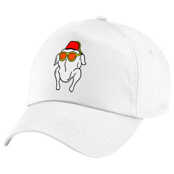 Friends turkey, Children's Baseball Cap, 100% Cotton Twill, White (COTTON, CHILDREN'S, UNISEX, ONE SIZE)