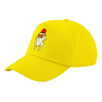 Friends turkey, Child's Baseball Cap, 100% Cotton Twill, Yellow (COTTON, CHILD, UNISEX, ONE SIZE)