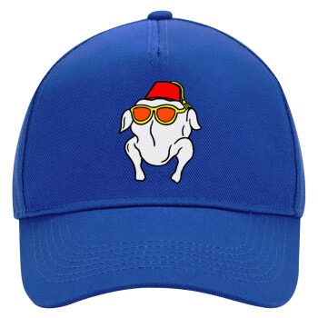 Friends turkey, Ultimate Adult Hat BLUE, (100% COTTON DRILL, ADULT, UNISEX, ONE SIZE)