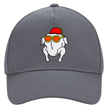 Friends turkey, Ultimate Adult Hat Grey, (100% COTTON DRILL, ADULT, UNISEX, ONE SIZE)