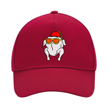 Friends turkey, Adult Ultimate Hat RED, (100% COTTON DRILL, ADULT, UNISEX, ONE SIZE)