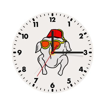 Friends turkey, Wooden wall clock (20cm)