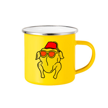 Friends turkey, Yellow Enamel Metallic Cup 360ml