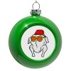 Green Christmas tree ornament bauble 8cm