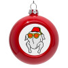 Red Christmas tree ornament bauble 8cm