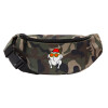 Unisex waist bag (banana) in Jungle camouflage color with 2 pockets