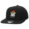 Adult Flat Snapback Hat Black, (100% COTTON TWILL, ADULT, UNISEX, ONE SIZE)