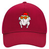 Adult Ultimate Hat RED, (100% COTTON DRILL, ADULT, UNISEX, ONE SIZE)