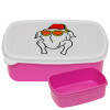 ΡΟΖ παιδικό δοχείο φαγητού (lunchbox) πλαστικό (BPA-FREE) Lunch Βox M18 x Π13 x Υ6cm