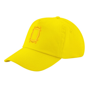 Friends frame, Child's Baseball Cap, 100% Cotton Twill, Yellow (COTTON, CHILD, UNISEX, ONE SIZE)