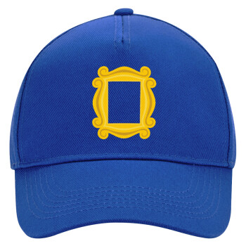 Friends frame, Ultimate Adult Hat BLUE, (100% COTTON DRILL, ADULT, UNISEX, ONE SIZE)