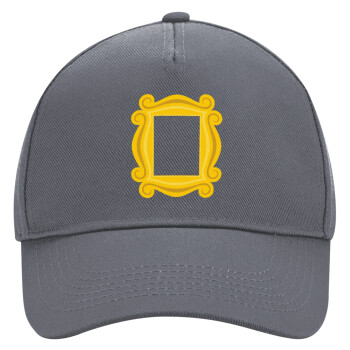 Friends frame, Ultimate Adult Hat Grey, (100% COTTON DRILL, ADULT, UNISEX, ONE SIZE)