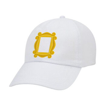Friends frame, Καπέλο Ενηλίκων Baseball Λευκό 5-φύλλο (POLYESTER, ΕΝΗΛΙΚΩΝ, UNISEX, ONE SIZE)