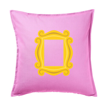 Friends frame, Sofa cushion Pink 50x50cm includes filling