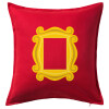 Sofa cushion RED 50x50cm includes filling