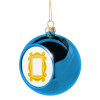Στολίδι Χριστουγεννιάτικη μπάλα δένδρου Μπλε 8cm