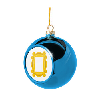 Friends frame, Χριστουγεννιάτικη μπάλα δένδρου Μπλε 8cm