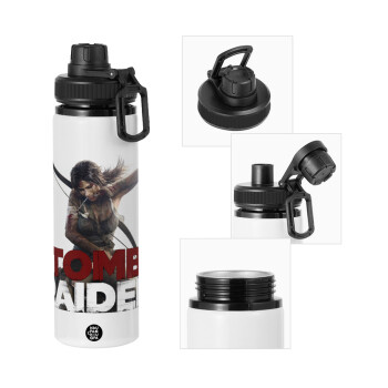 Tomb raider, Metal water bottle with safety cap, aluminum 850ml