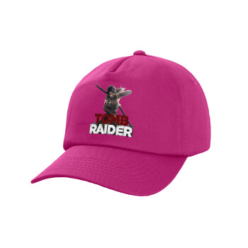 Tomb raider, Adult Baseball Cap, 100% Cotton, Purple (COTTON, ADULT, UNISEX, ONE SIZE)