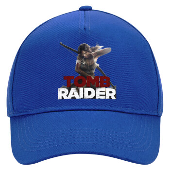 Tomb raider, Ultimate Adult Hat BLUE, (100% COTTON DRILL, ADULT, UNISEX, ONE SIZE)