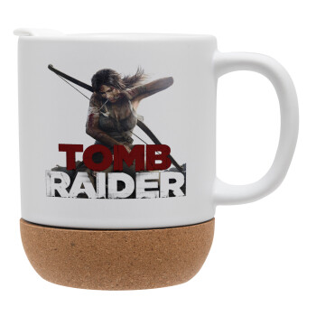 Tomb raider, Κούπα, κεραμική με βάση φελού και καπάκι (ΜΑΤ), 330ml (1 τεμάχιο)