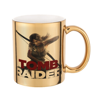 Tomb raider, Mug ceramic, gold mirror, 330ml