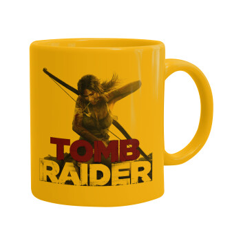 Tomb raider, Ceramic coffee mug yellow, 330ml (1pcs)