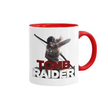 Tomb raider, Mug colored red, ceramic, 330ml