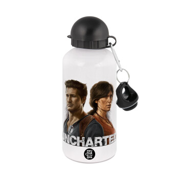 Uncharted, Metal water bottle, White, aluminum 500ml