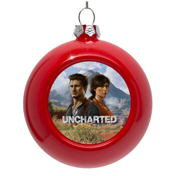 Uncharted, Στολίδι Χριστουγεννιάτικη μπάλα δένδρου Κόκκινη 8cm