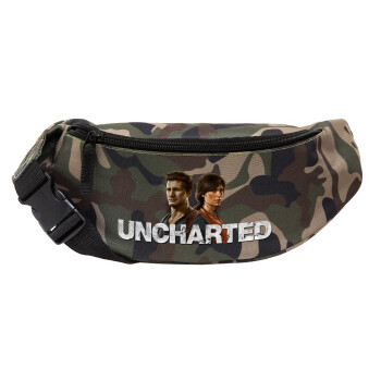 Uncharted, Unisex waist bag (banana) in Jungle camouflage color with 2 pockets