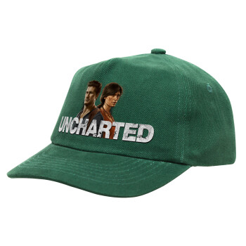 Uncharted, Children's Baseball Cap, 100% Cotton Drill, GREEN (COTTON, CHILDREN'S, ONE SIZE)