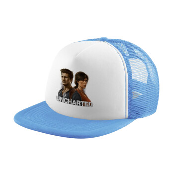 Uncharted, Καπέλο Soft Trucker με Δίχτυ Γαλάζιο/Λευκό