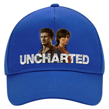 Uncharted, Ultimate Adult Hat BLUE, (100% COTTON DRILL, ADULT, UNISEX, ONE SIZE)