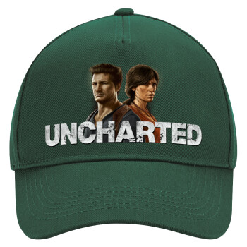 Uncharted, Adult Ultimate Hat GREEN, (100% COTTON DRILL, ADULT, UNISEX, ONE SIZE)