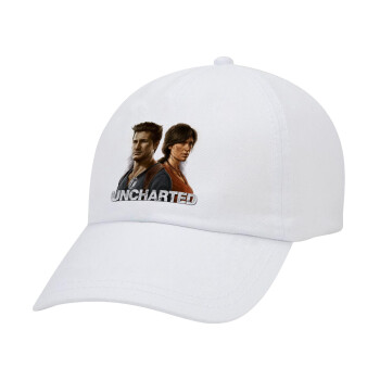 Uncharted, Καπέλο Ενηλίκων Baseball Λευκό 5-φύλλο (POLYESTER, ΕΝΗΛΙΚΩΝ, UNISEX, ONE SIZE)