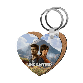 Uncharted, Μπρελόκ Ξύλινο καρδιά MDF