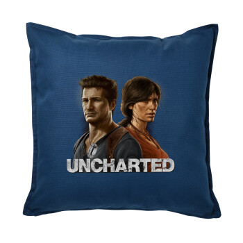 Uncharted, Sofa cushion Blue 50x50cm includes filling