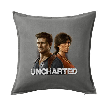 Uncharted, Sofa cushion Grey 50x50cm includes filling