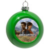 Green Christmas tree ornament bauble 8cm