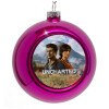 Purple Christmas tree ornament bauble 8cm