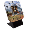 Quartz Wooden table clock with hands (10cm)