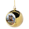 Golden Christmas tree ball ornament 8cm