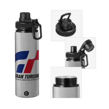 gran turismo, Metallic water bottle with safety cap, 850ml aluminum