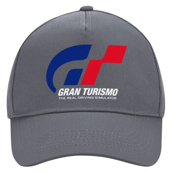 gran turismo, Ultimate Adult Hat Grey, (100% COTTON DRILL, ADULT, UNISEX, ONE SIZE)