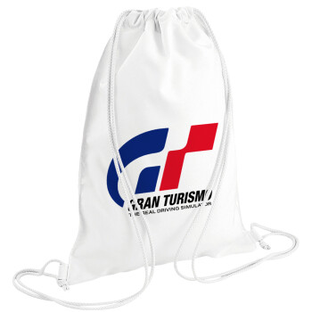 gran turismo, Backpack pouch GYMBAG white (28x40cm)