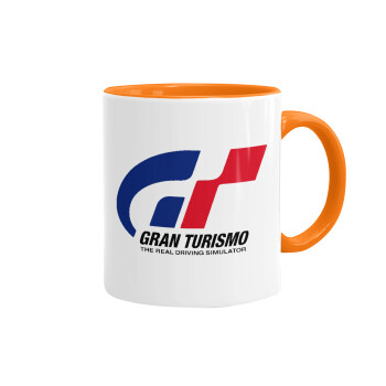 gran turismo, Κούπα χρωματιστή πορτοκαλί, κεραμική, 330ml