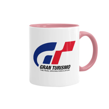 gran turismo, Κούπα χρωματιστή ροζ, κεραμική, 330ml