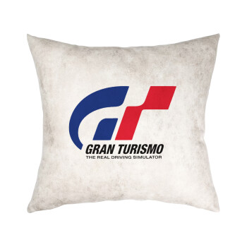 gran turismo, Μαξιλάρι καναπέ Δερματίνη Γκρι 40x40cm με γέμισμα