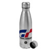 Metallic water bottle, stainless steel, 750ml